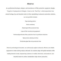 Bengbu Tongchen Automation Technology Co., ltd 공장 생산 라인