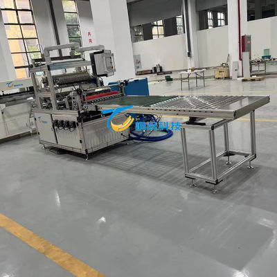 품질  1KW Air Filter Production Line 50HZ Knife Paper Pleating Machine 1300mm Working Width 공장