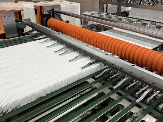 CE&ISO 인증 완전 자동 서보 모터 미니 HEPA 필터 접이 및 접착 생산 라인