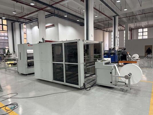 PLC 제어 모듈식 유리 섬유 필터 접이식 생산 라인 (산업 환기 시스템, 유연한 맞춤형)