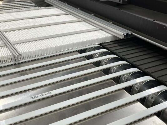 첨단 유리섬유 HEPA 필터 산업용 필터링 시스템 및 고출력 작업용 완전 자동 플레팅 기계