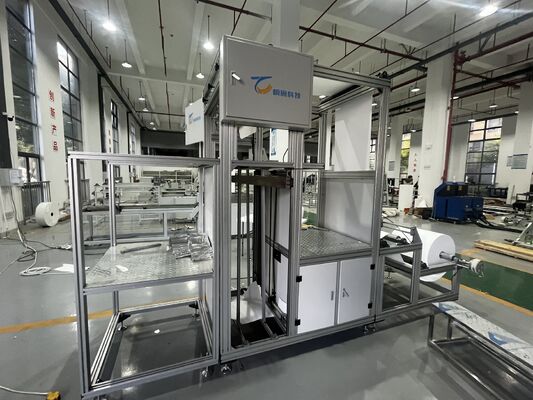 알루미늄 포일 분리 된 유리 섬유 HEPA 필터 종이 자동 접기 생산 라인